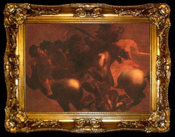 framed   Leonardo  Da Vinci The Battle of Anghiari, ta009-2